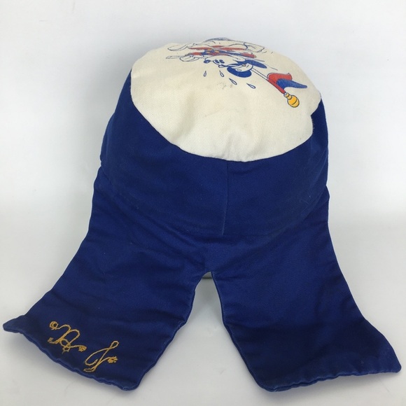 Vintage Walt Disney Productions Disneyland Hat Painters Neck Flap Mickey Mouse - Picture 7 of 16